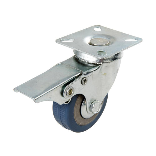 Fixman 413608 Braked Swivel Rubber Castor - 50mm 50kg - Voyto Ltd Online