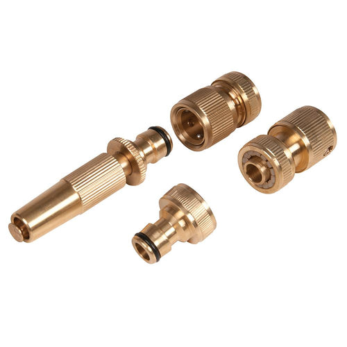 Silverline 793753 Fittings Set Brass 4pce - 4pce - Voyto Ltd Online