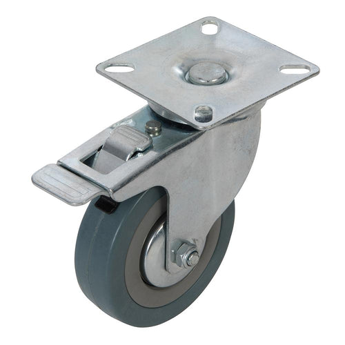 Fixman 487739 Braked Swivel Rubber Castor - 75mm 50kg - Voyto Ltd Online