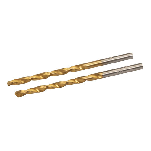 Silverline 583234 HSS Titanium-Coated Drill Bits 2pk - 3.0mm - Voyto Ltd Online