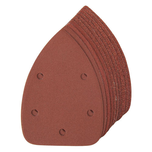 Silverline 336046 Hook & Loop Detail Sander Sheets 140mm 10pce - 4 x 60, 2 x 80, 120, 240G - Voyto Ltd Online
