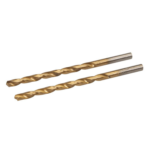 Silverline 794314 HSS Titanium-Coated Drill Bits 2pk - 3.5mm - Voyto Ltd Online