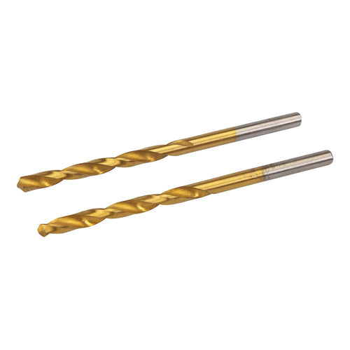 Silverline 398994 HSS Titanium-Coated Drill Bits 2pk - 4.0mm - Voyto Ltd Online