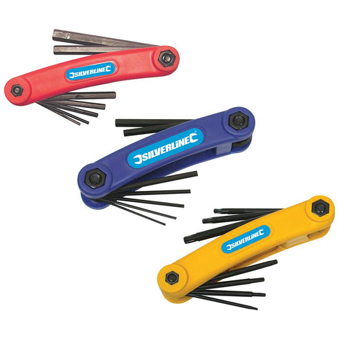 Silverline 50980 T10 - T40 & Hex Key Tools Set 3pce - 3pce - Voyto Ltd Online