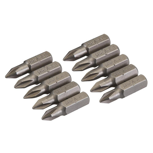 Silverline SB203 Phillips Cr-V Screwdriver Bits 10pk - PH1 - Voyto Ltd Online