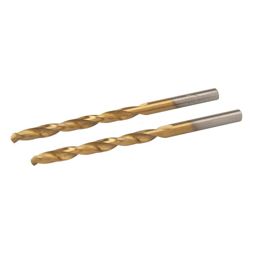 Silverline 969727 HSS Titanium-Coated Drill Bits 2pk - 4.5mm - Voyto Ltd Online