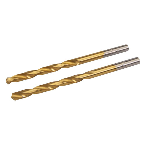 Silverline 733229 HSS Titanium-Coated Drill Bits 2pk - 5.0mm - Voyto Ltd Online