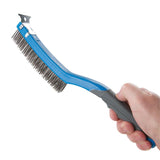 Silverline 156914 Stainless Steel Wire Brush with Scraper - 3 Row - Voyto Ltd Online