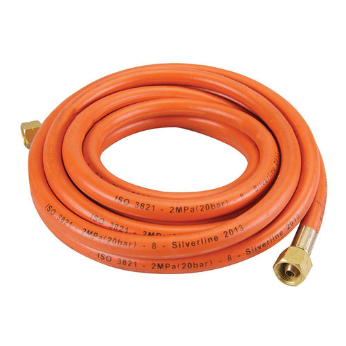 Silverline 522597 Gas Hose with Connectors - 5m - Voyto Ltd Online