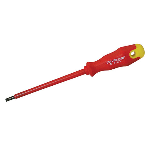 Silverline 763593 Insulated Soft-Grip Screwdriver Slotted - 5 x 125mm - Voyto Ltd Online
