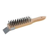 Silverline 621477 Expert Crimped Steel Wire Brush & Scraper - 6 Row + Scraper - Voyto Ltd Online