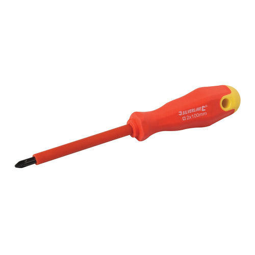 Silverline 228548 Insulated Soft-Grip Screwdriver Phillips - PH2 x 100mm - Voyto Ltd Online