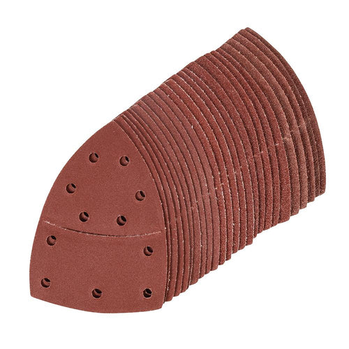 Silverline 427816 Hook & Loop Multi-Sander Sheets 102 x 62mm, 93mm 25pk - 5 x 40, 60, 80, 120, 180 Grit - Voyto Ltd Online
