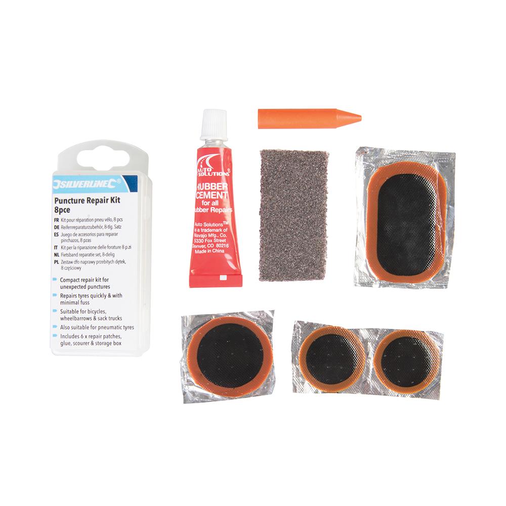 Silverline 485615 Puncture Repair Kit 8pce - Main Image