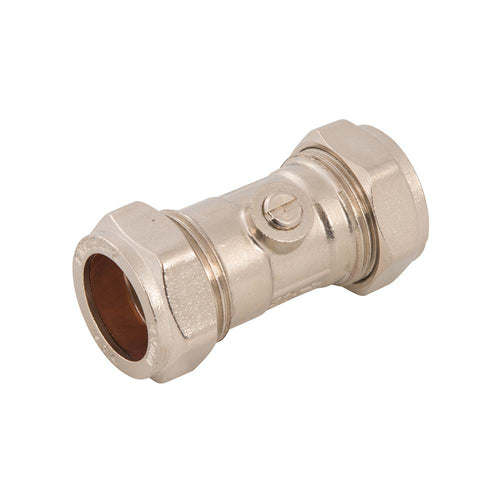 Plumbob 526692 Isolating Valve Chrome Plated - 22mm - Voyto Ltd Online