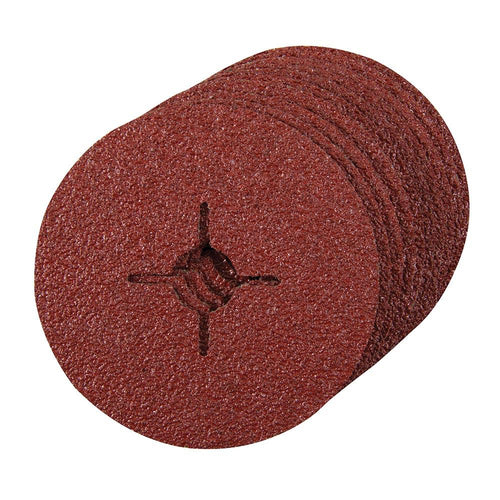 Silverline 993050 Fibre Discs 115 x 22.23mm 10pk - 115mm 24 Grit - Voyto Ltd Online