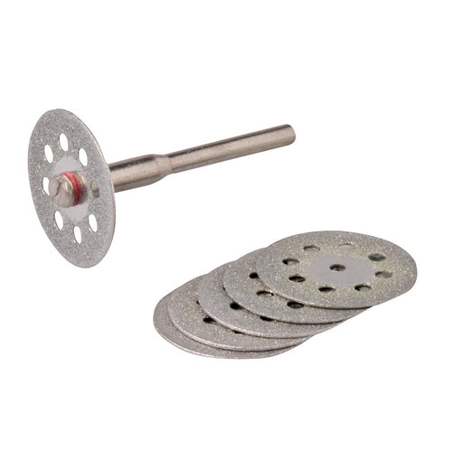 Silverline 719813 Rotary Tool Diamond Vented Cutting Disc Set 6pce - 22mm Dia - Voyto Ltd Online