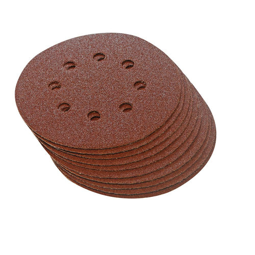 Silverline 413499 Hook & Loop Discs Punched 115mm 10pk - 115mm 60 Grit - Voyto Ltd Online