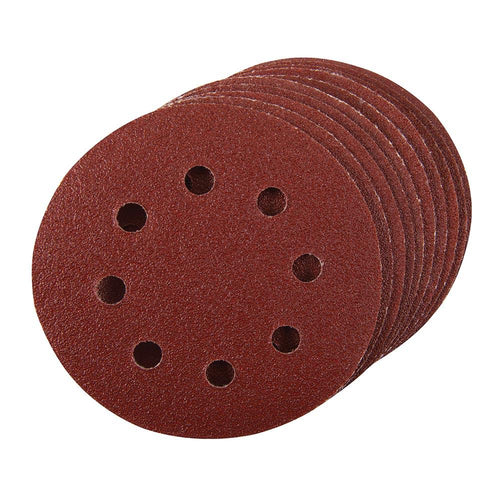 Silverline 784735 Hook & Loop Discs Punched 115mm 10pk - 115mm 80 Grit - Voyto Ltd Online
