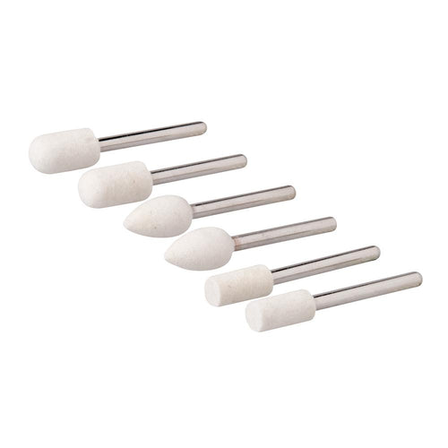 Silverline 427645 Rotary Tool Felt Polishing Point Set 6pce - 6, 8mm Dia - Voyto Ltd Online