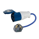 Powermaster 818738 13A-16A Fly Lead Converter - 13A Plug to 16A Socket - Voyto Ltd Online