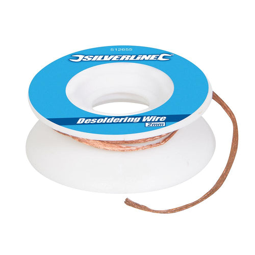 Silverline 512655 Desoldering Wire - 2mm - Voyto Ltd Online