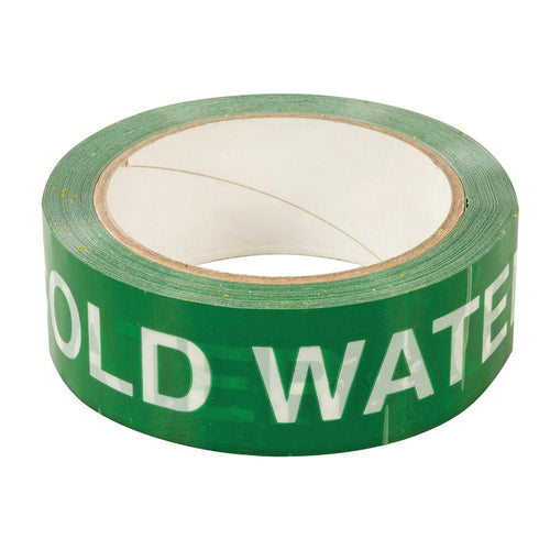 Dickie Dyer 655087 COLD WATER Identification Tape - 38mm x 33m - Voyto Ltd Online
