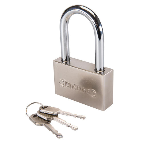 Silverline 349757 Steel Padlock Long Shackle - 70mm - Voyto Ltd Online