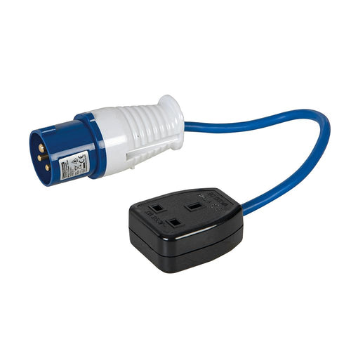 Powermaster 341082 16A-13A Fly Lead Converter - 16A Plug to 13A Socket - Voyto Ltd Online
