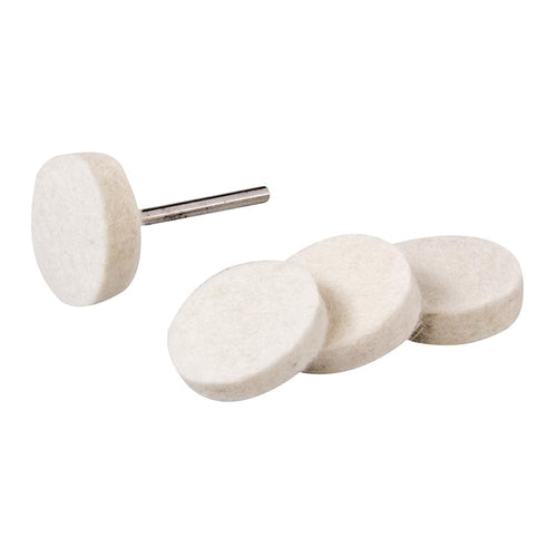 Silverline 633716 Rotary Tool Felt Buffing Wheel Set 5pce - 25mm Dia - Voyto Ltd Online