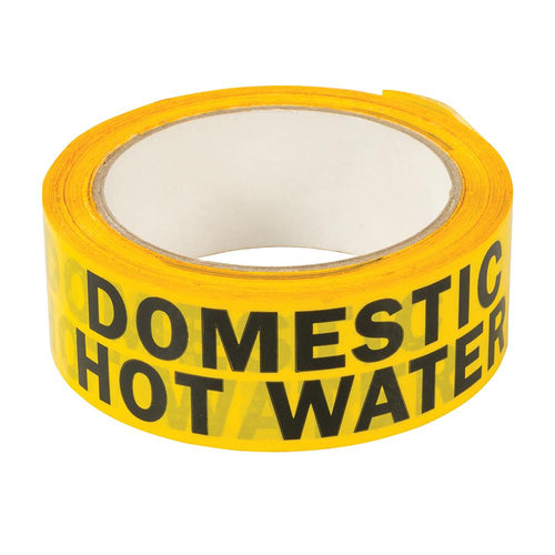 Dickie Dyer 983496 DOMESTIC HOT WATER Identification Tape - 38mm x 33m - Voyto Ltd Online
