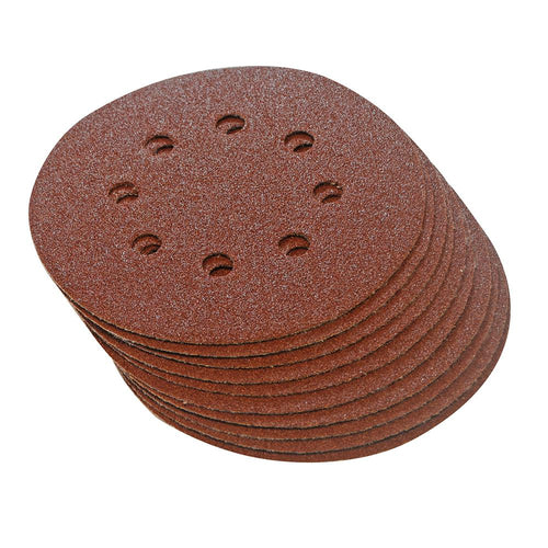 Silverline 647920 Hook & Loop Discs Punched 125mm 10pk - 125mm 60 Grit - Voyto Ltd Online