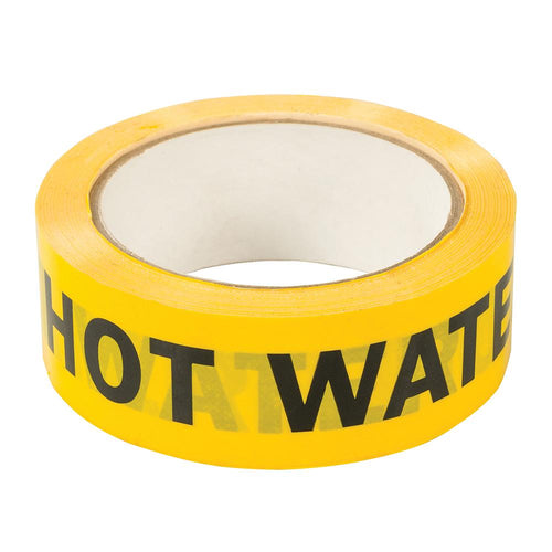 Dickie Dyer 439356 HOT WATER Identification Tape - 38mm x 33m - Voyto Ltd Online