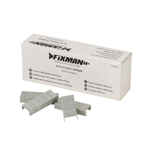Fixman 983163 10J Galvanised Staples 5000pk - 11.2 x 10 x 1.17mm - Voyto Ltd Online