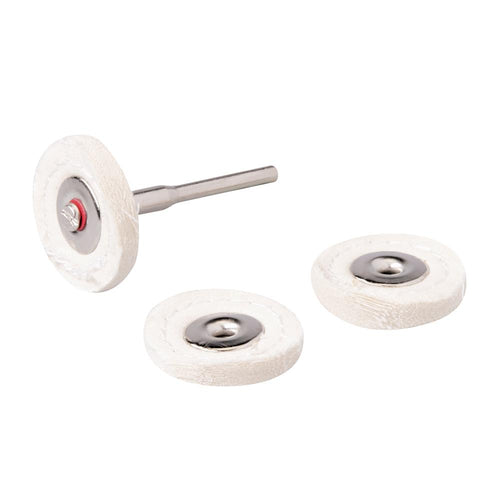 Silverline 656616 Rotary Tool Loose Leaf Buffing Wheel Kit 4pce - 25mm Dia - Voyto Ltd Online