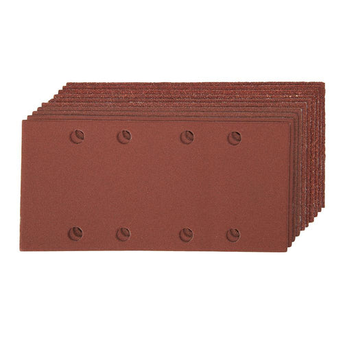 Silverline 892499 Hook & Loop 1/3 Sheets Punched 10pce - 2 x 60, 3 x 80, 120, 2 x 240G - Voyto Ltd Online