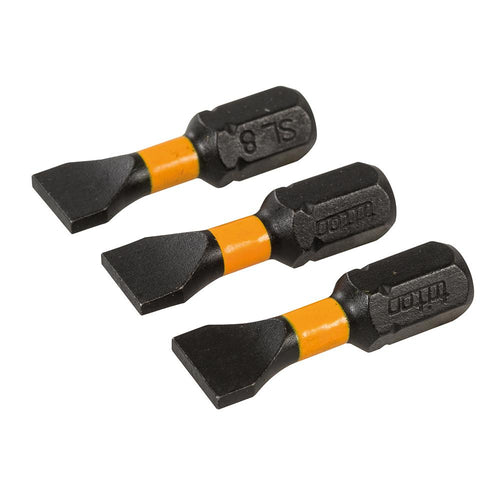 Triton 415395 Slotted Screwdriver Impact Bit 3pk - SL8 25mm - Voyto Ltd Online