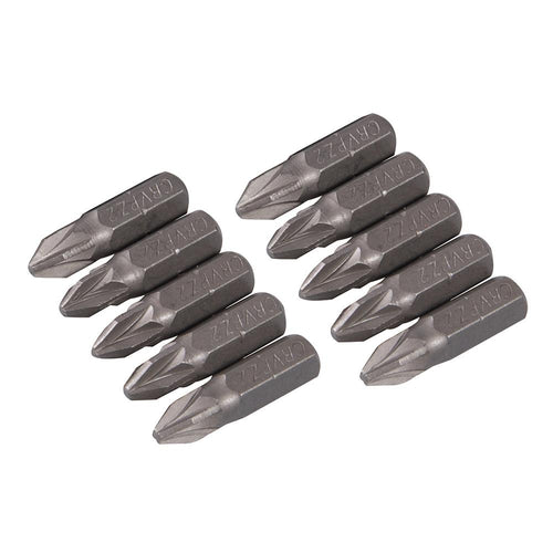 Silverline SB207 Pozidriv Cr-V Screwdriver Bits 10pk - PZ2 - Voyto Ltd Online