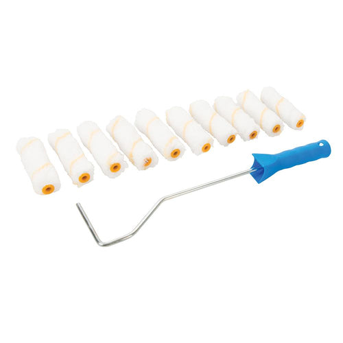 Silverline 555252 Mini Roller Frame & 10 Sleeves - 100mm - Voyto Ltd Online