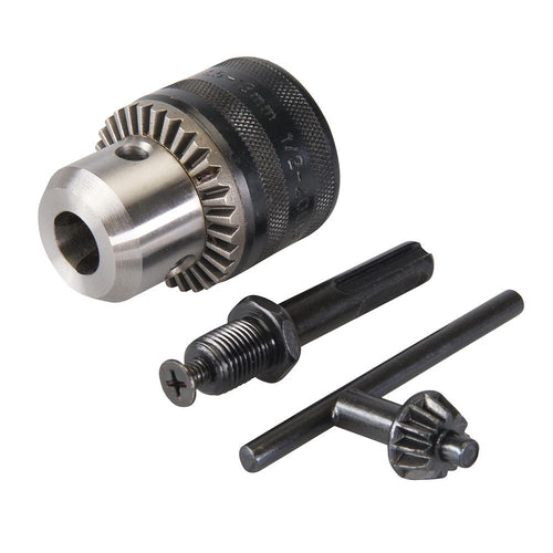 Silverline 292703 Keyed Chuck, Key & SDS Plus Adaptor Kit 3pce - 13mm - 1/2" 20UNF - Voyto Ltd Online