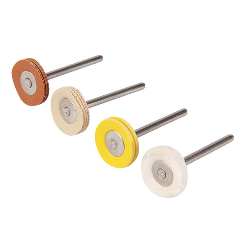 Silverline 196590 Rotary Tool Loose Leaf Buffing Kit 4pce - 20mm Dia - Voyto Ltd Online