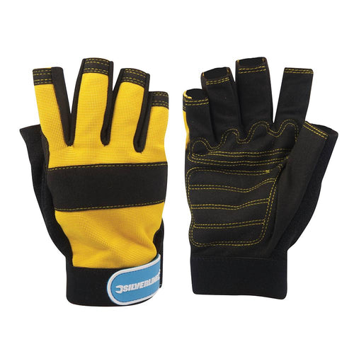 Silverline 633906 Fingerless Mechanics Gloves - Medium - Voyto Ltd Online