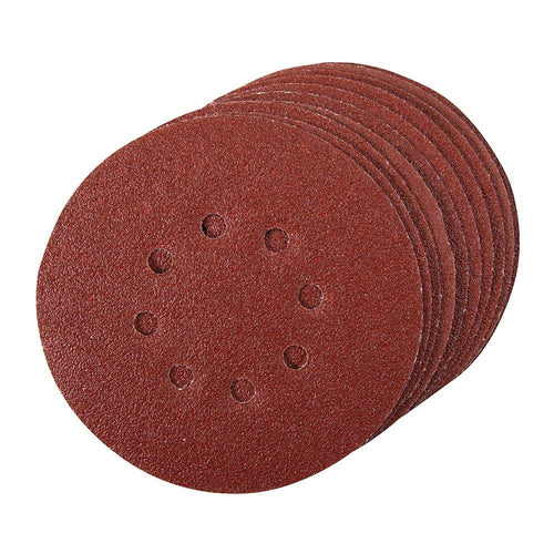 Silverline 196571 Hook & Loop Discs Punched 150mm 10pk - 150mm 60 Grit - Voyto Ltd Online