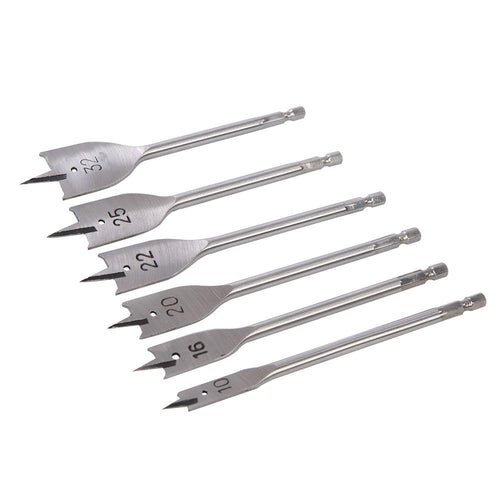 Silverline 282566 Flat Bit Set 6pce - 10 - 32mm - Voyto Ltd Online