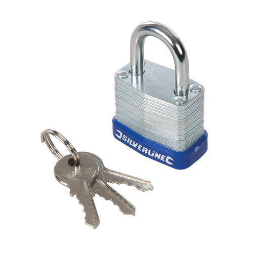 Silverline 588272 Laminated Padlock - 30mm - Voyto Ltd Online