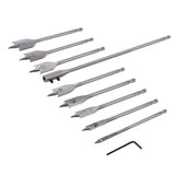 Silverline 481937 Flat Bit & Extension Arm Set 10pce - 6 - 32mm - Voyto Ltd Online