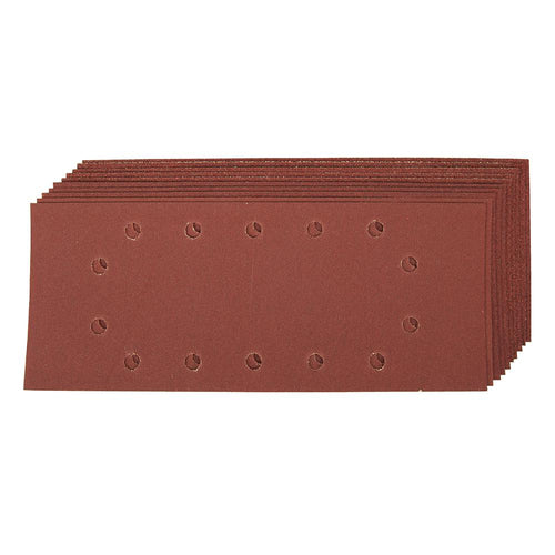 Silverline 545363 1/2 Sanding Sheets Punched 10pce - 2 x 60, 3 x 80, 120, 2 x 240G - Voyto Ltd Online