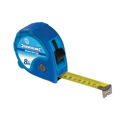 Silverline 675242 Measure Mate Tape - 8m / 26ft x 25mm - Voyto Ltd Online