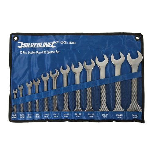 Silverline 380681 Open Ended Spanner Set 12pce - 6 - 32mm - Voyto Ltd Online