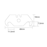 Silverline 282409 Hooked Utility Blades 10pk - 0.6mm - Voyto Ltd Online